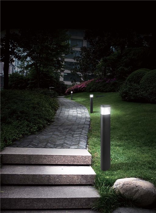 Lampenlux LED Aussenleuchte Kalila Wegeleuchte Gartenlampe Pollerleuchte 80cm Alu IP54