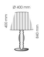 Lampenlux LED Tischlampe Bessy Nachttischlampe Bettleuchte Stoff Orange Schwarz Weiß E27 