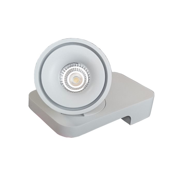 Lampenlux LED Wandlampe Jimmy Weiß Aufbaustrahler drehbar schwenkbar Bilderlampe Spot Wandleuchte