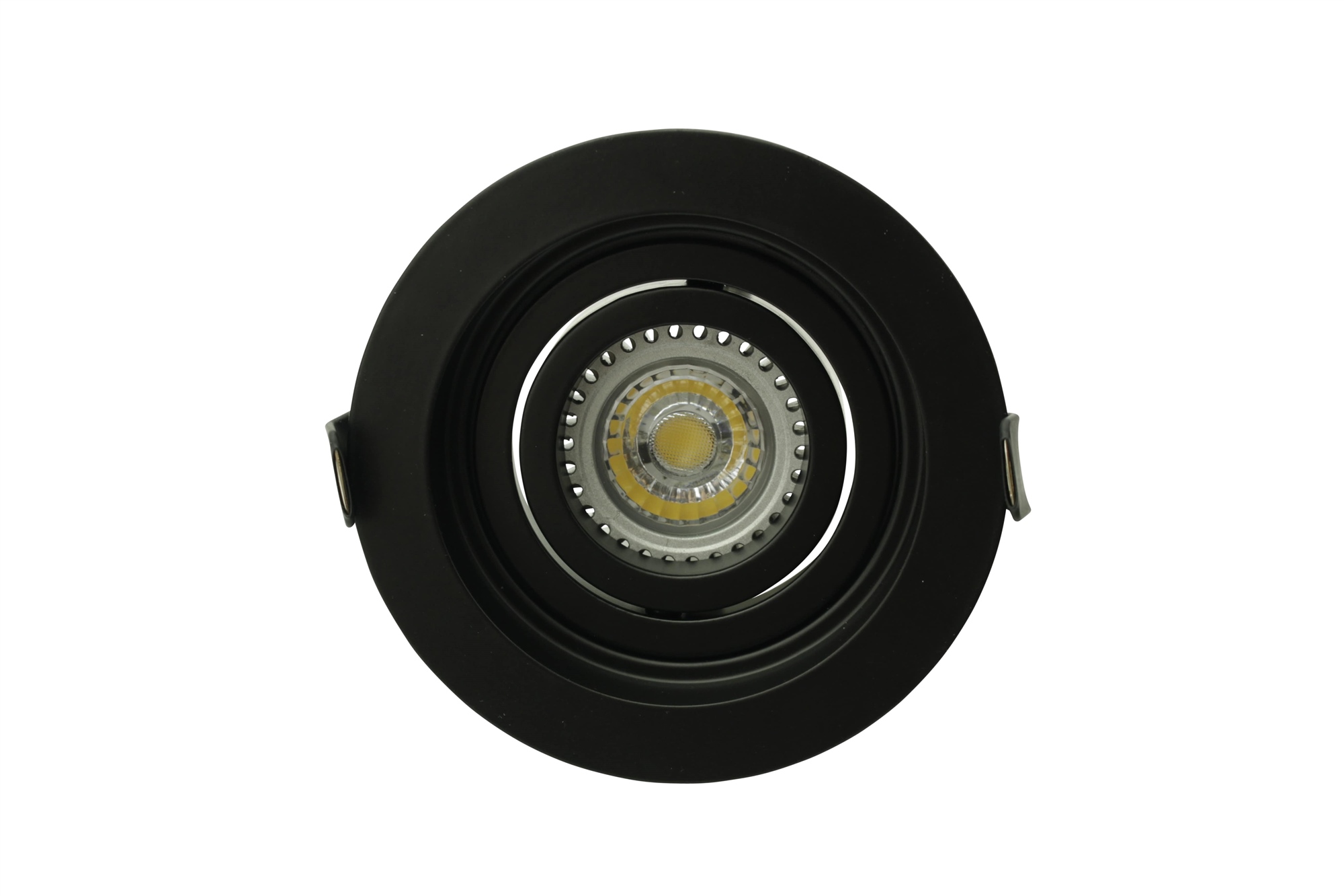 Lampenlux Einbaustrahler Sandi dreh- und schwenkbar Einbauspot Aluminium Downlight schwarz inkl. LED-Leuchtmittel