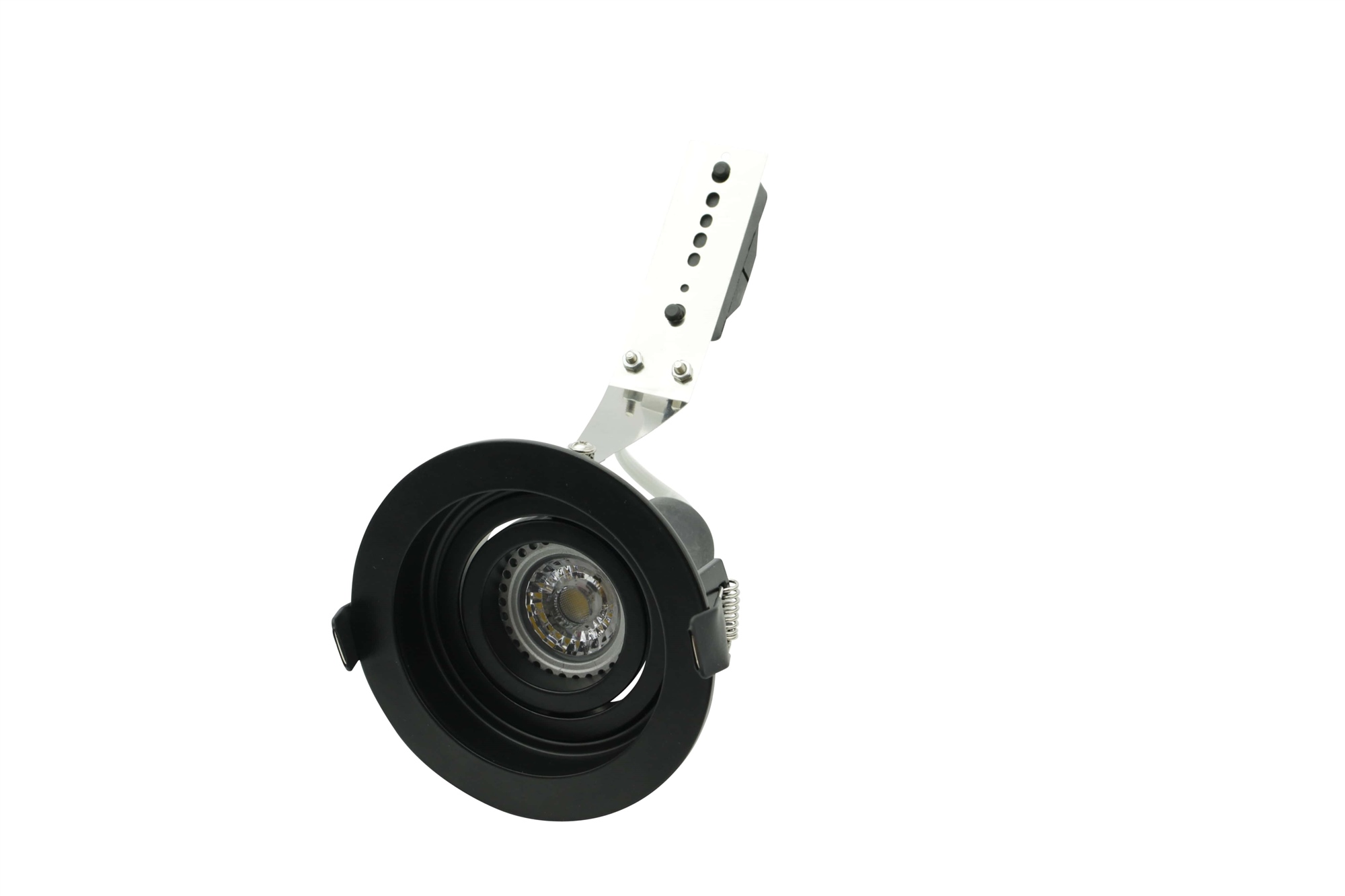 Lampenlux Einbaustrahler Sandi dreh- und schwenkbar Einbauspot Aluminium Downlight schwarz inkl. LED-Leuchtmittel