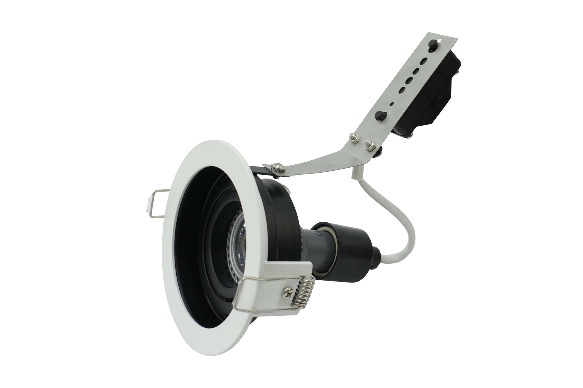 Lampenlux Einbaustrahler Sandi dreh- und schwenkbar Einbauspot Aluminium Downlight innen schwarz außen weiß inkl. LED-Leuchtmittel
