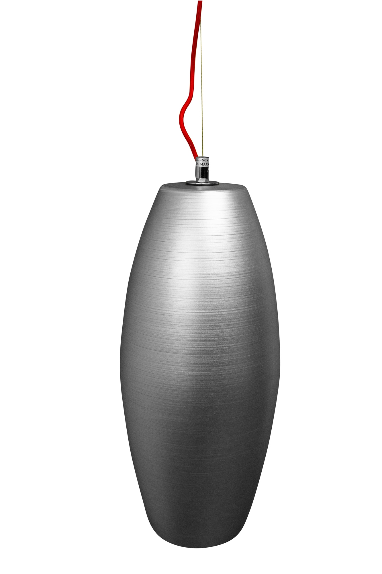 Lampenlux LED Pendellampe Pendelleuchte Biko Glasschirm Silber Fassung E27