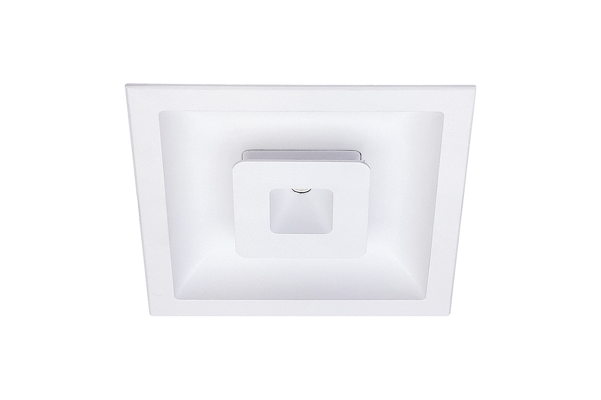 Lampenlux LED Einbaustrahler Sondor Spot eckig weiß inkl Trafo direkte und indirekte Beleuchtung Aluminium 15.5x15.5cm