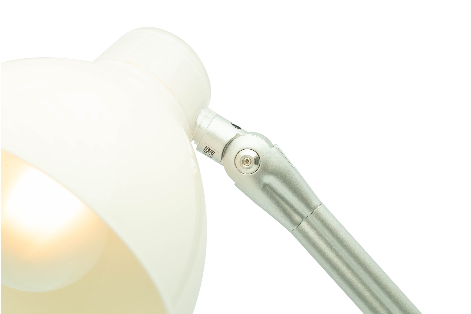 Lampenlux LED Tischlampe Selene schwenkbar drehbar Bürolampe mit Schalter weiss E27 4W
