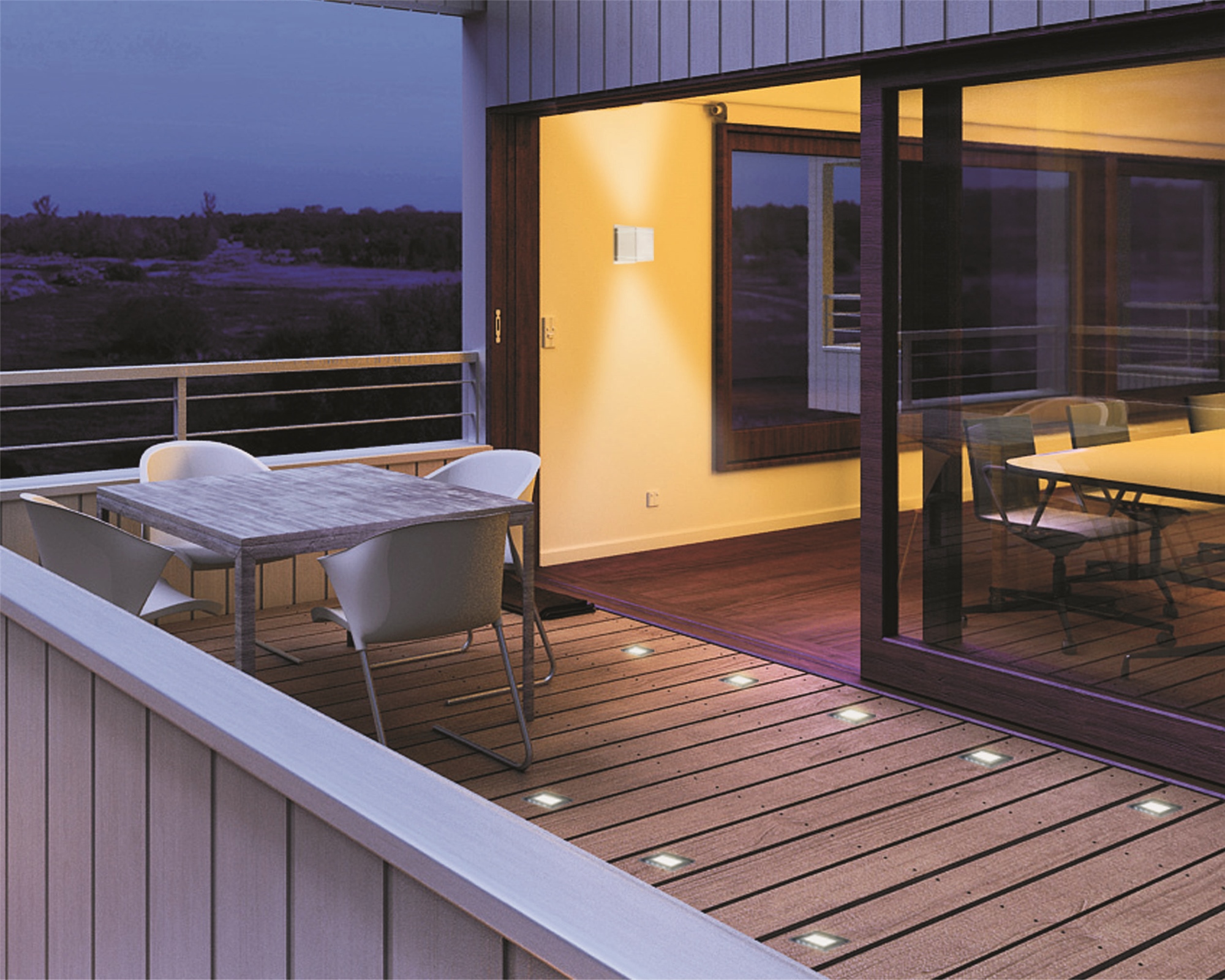 Lampenlux LED eckig Einbaustrahler Siro Nickel gebürstet IP54 230V für Außenbereich, Terrasse, Garten und Innenbereich