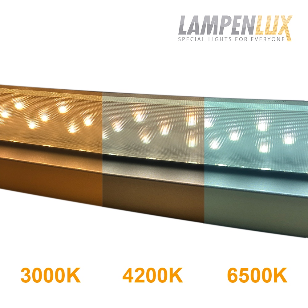 Lampenlux LED Unterbauleuchte Ajax Unterbaulampe Silber 230V 60cm