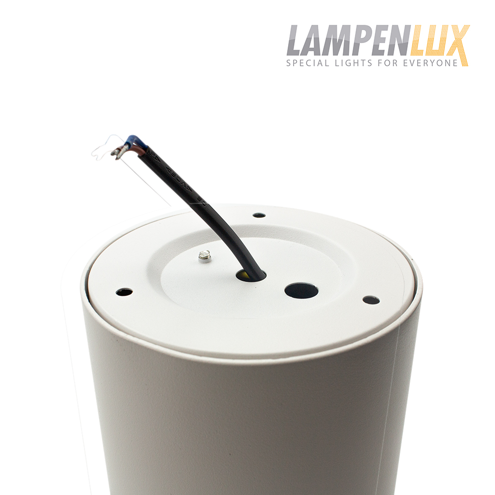 Lampenlux LED Aufbaulampe Jean Deckenlampe Aufbau aus Aluminium 20W 1600 Lumen Rund Weiß