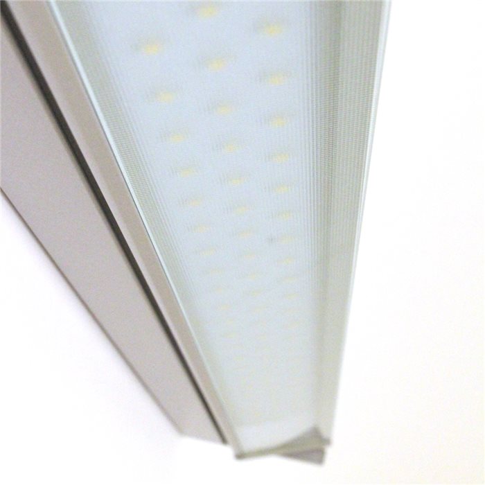Lampenlux LED Unterbauleuchte Ajax Unterbaulampe Küchenlampe Küchenleuchte Aufbauleuchte Aufbaulampe Schwenkbar Silber Stromkabel 60cm