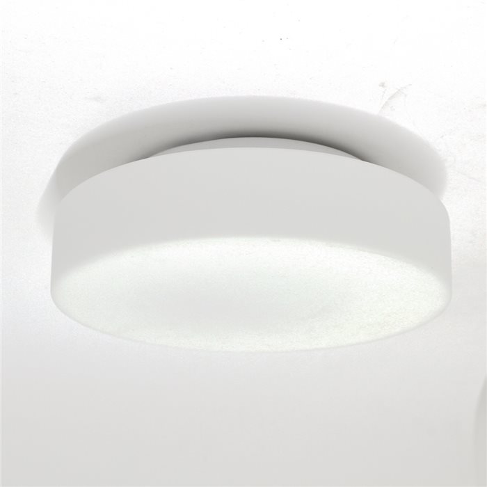 Lampenlux Deckenlampe Dan Glasschirm weiss E27 Ø:26cm