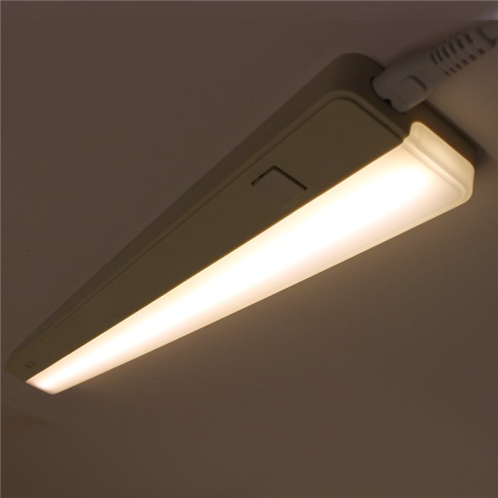 Lampenlux LED Unterbauleuchte Manto Küchenleuchte Aufbaulampe Beige Schalter Stromkabel