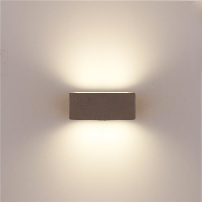 Lampenlux LED Design Außenleuchte Joshie Wandlampe Wandleuchte Up Down Alu Silber IP54
