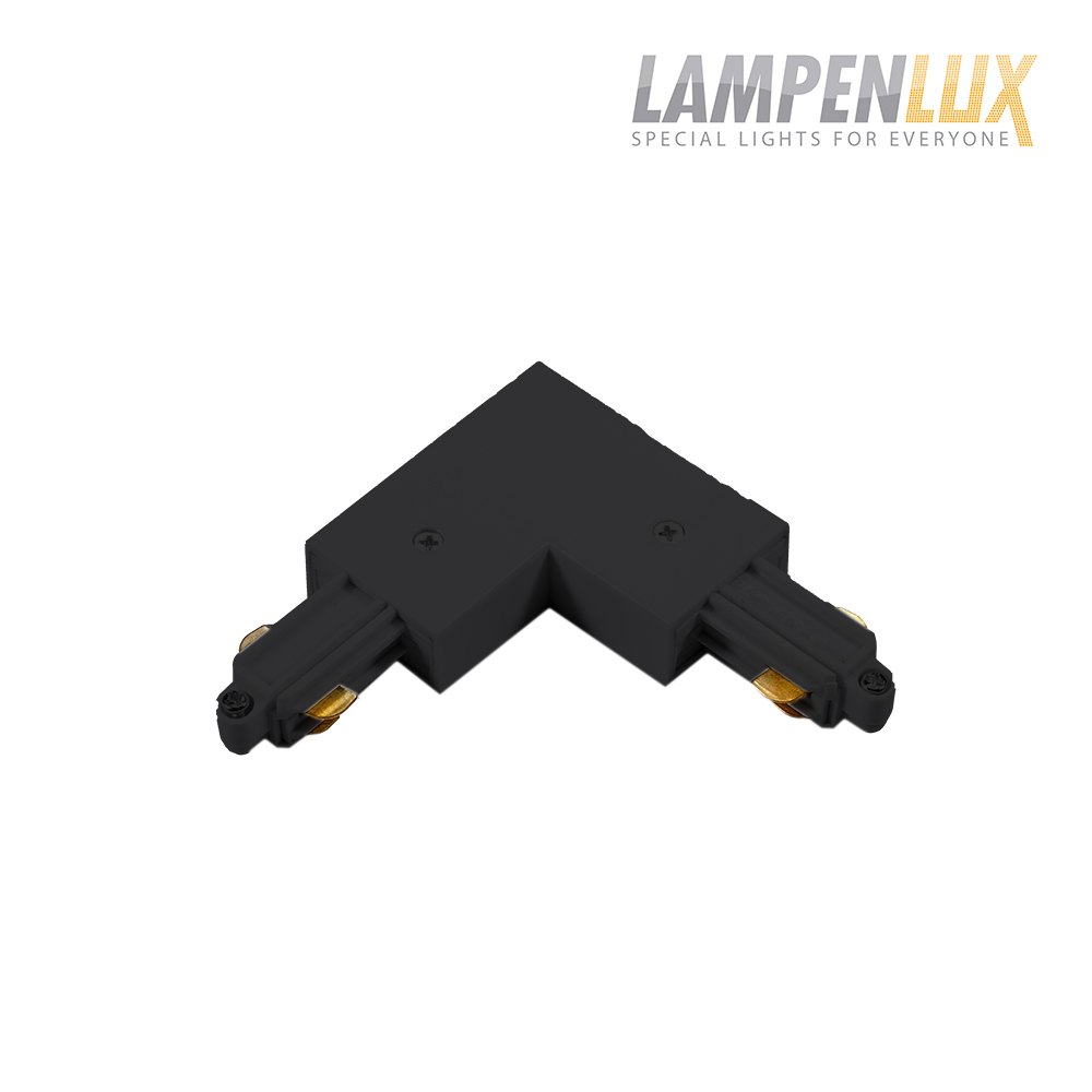 Lampenlux 1-Phasen Stromschiene Aufbauschiene und Zubehör (Eckverbinder Links)