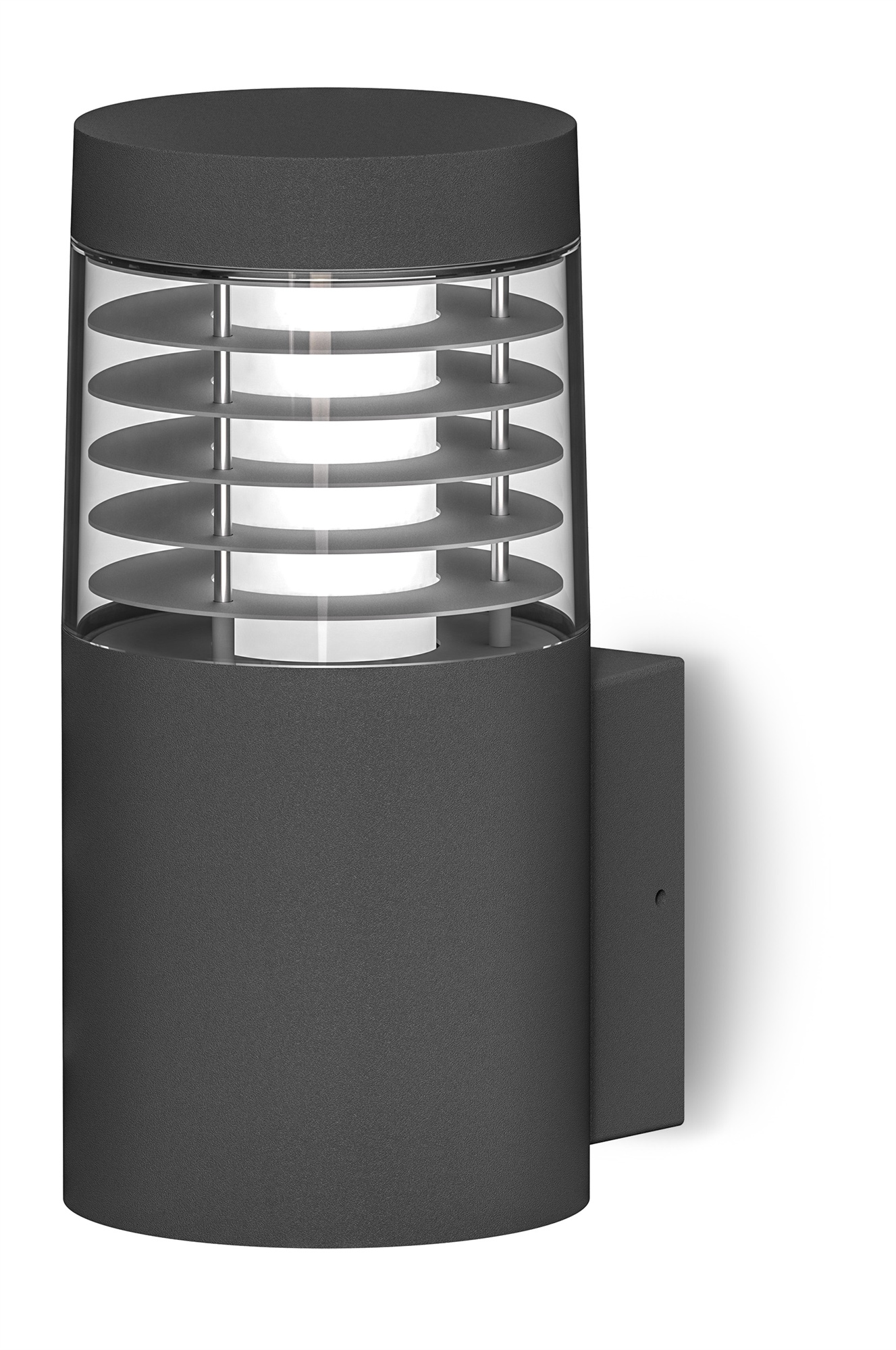 Lampenlux Außenleuchte Wandlampe Leonela Aluminium Schwarz 600lm 8W LED 3000K IP54