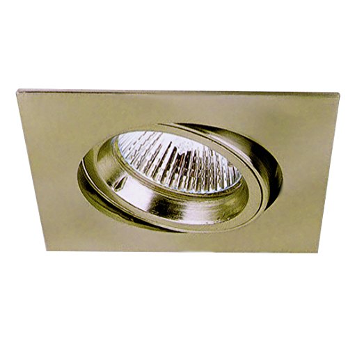 Lampenlux LED-Einbaustrahler Spot Snap eckig gold schwenkbar 8.2x8.2cm 230V GU10 rostfrei Aluminium