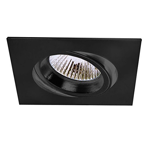 Lampenlux LED-Einbaustrahler Spot Snap eckig schwarz schwenkbar 8.2x8.2cm 230V GU10 rostfrei Aluminium