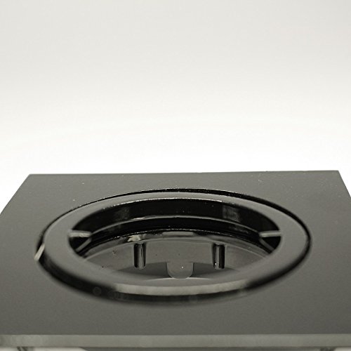 Lampenlux Einbaustrahler Spot Snap eckig schwarz schwenkbar 8.2x8.2cm 230V rostfrei Aluminium