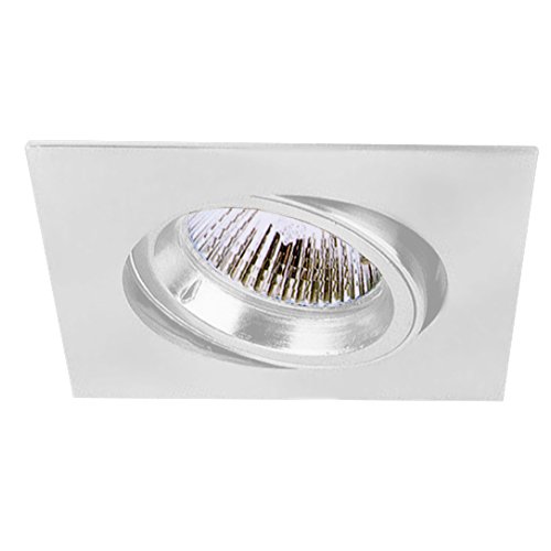 Lampenlux LED-Einbaustrahler Spot Snap eckig weiß schwenkbar 8.2x8.2cm 230V GU10 rostfrei Aluminium