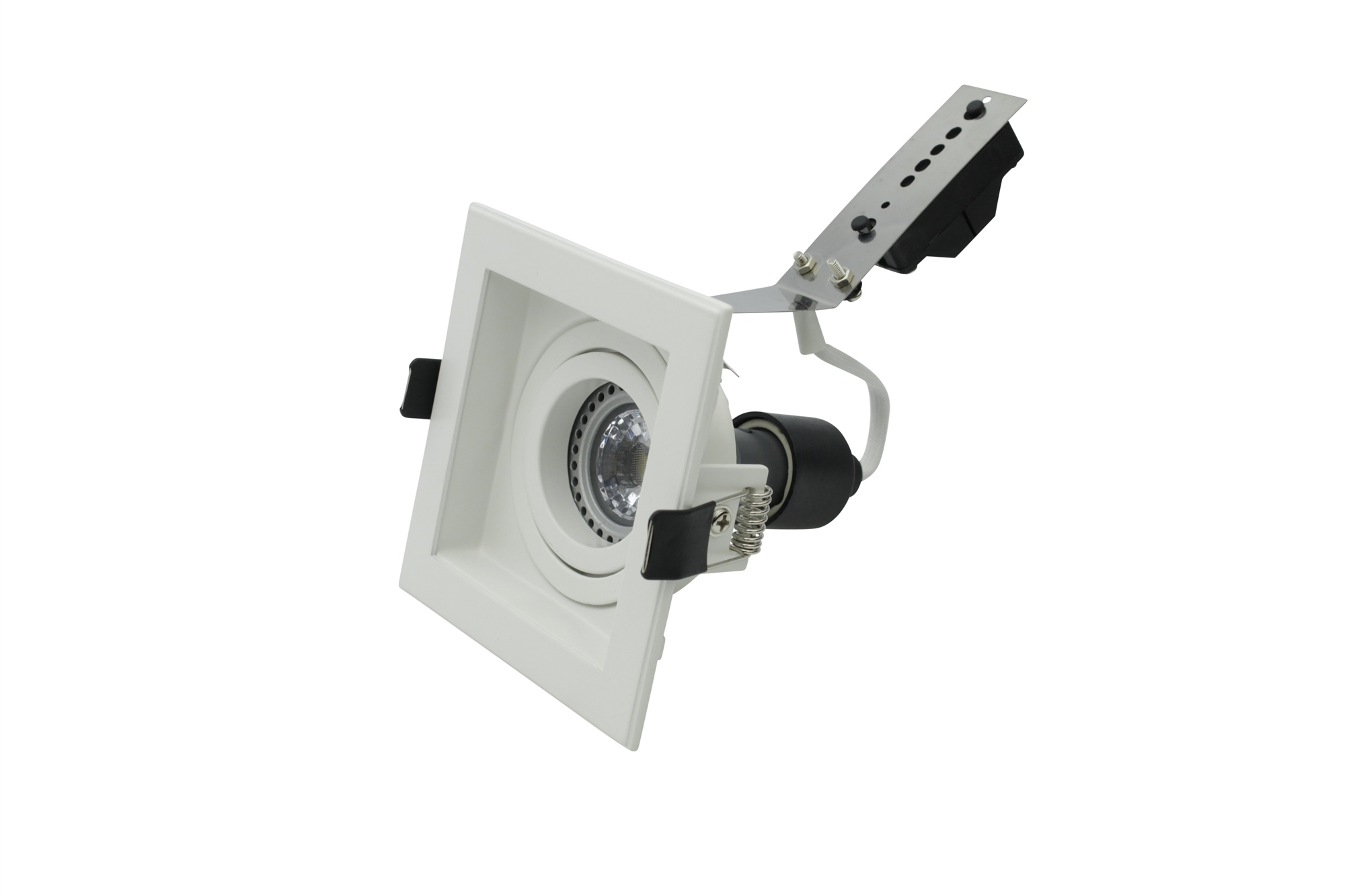 Lampenlux LED-Einbaustrahler Spot Scout eckig weiß dreh- und schwenkbar Einbauspot