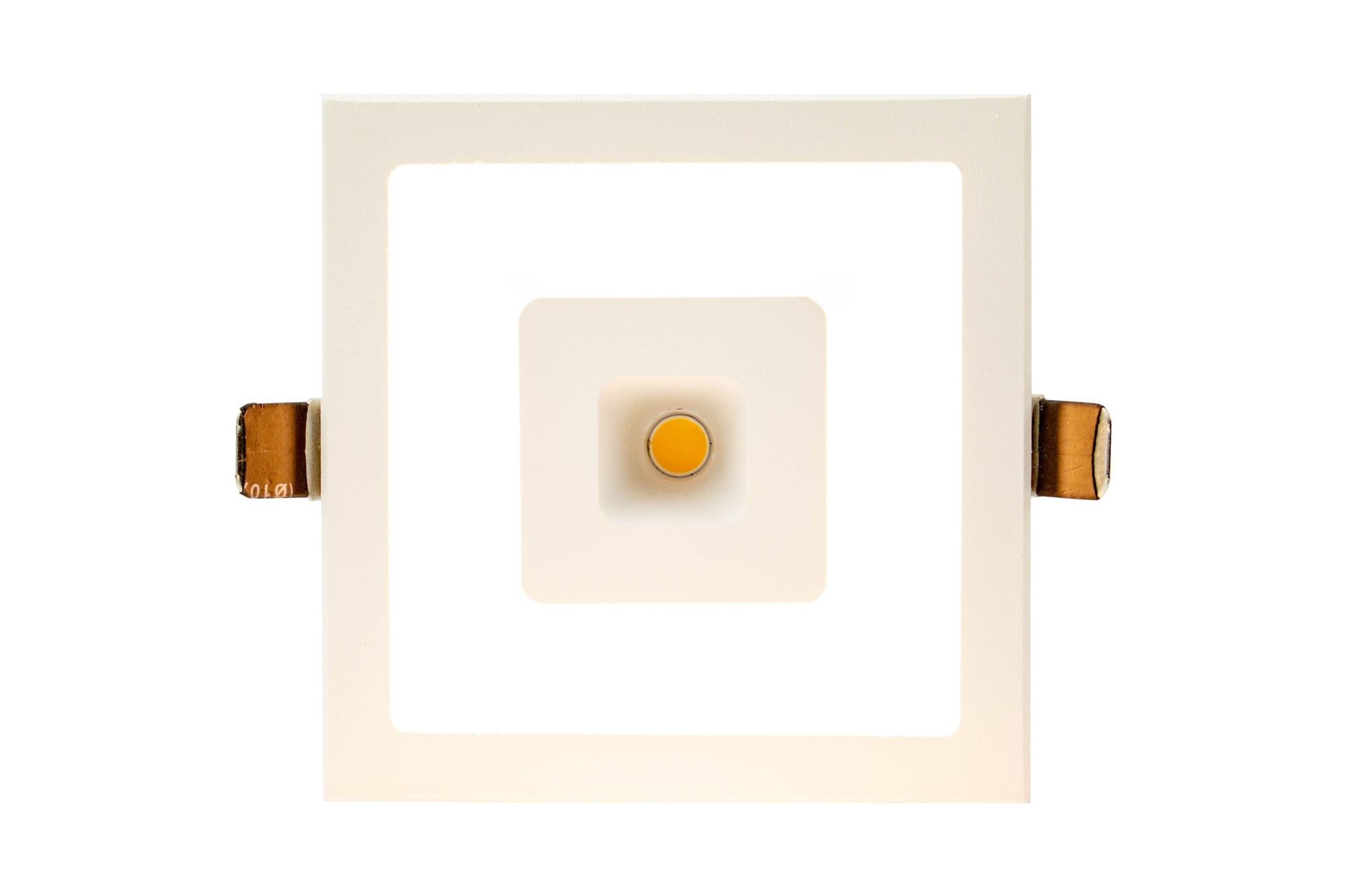 Lampenlux LED Einbaustrahler Sondor Spot eckig weiß inkl Trafo direkte und indirekte Beleuchtung Aluminium 15.5x15.5cm