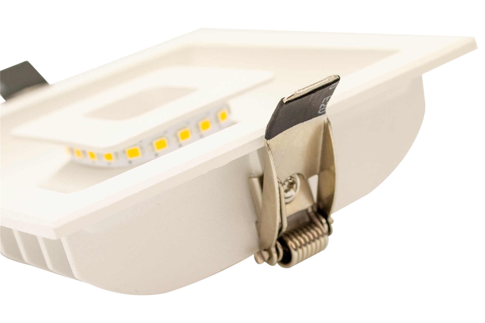 Lampenlux LED Einbaustrahler Sondor Spot eckig weiß inkl Trafo direkte und indirekte Beleuchtung Aluminium 12.0x12.0 cm