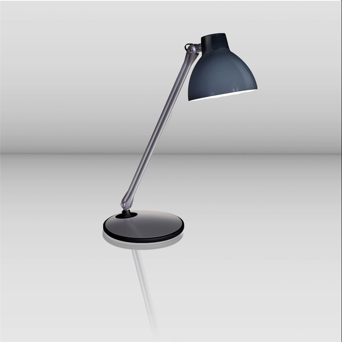 Lampenlux LED Tischlampe Selene schwenkbar drehbar Bürolampe mit Schalter schwarz E27 4W