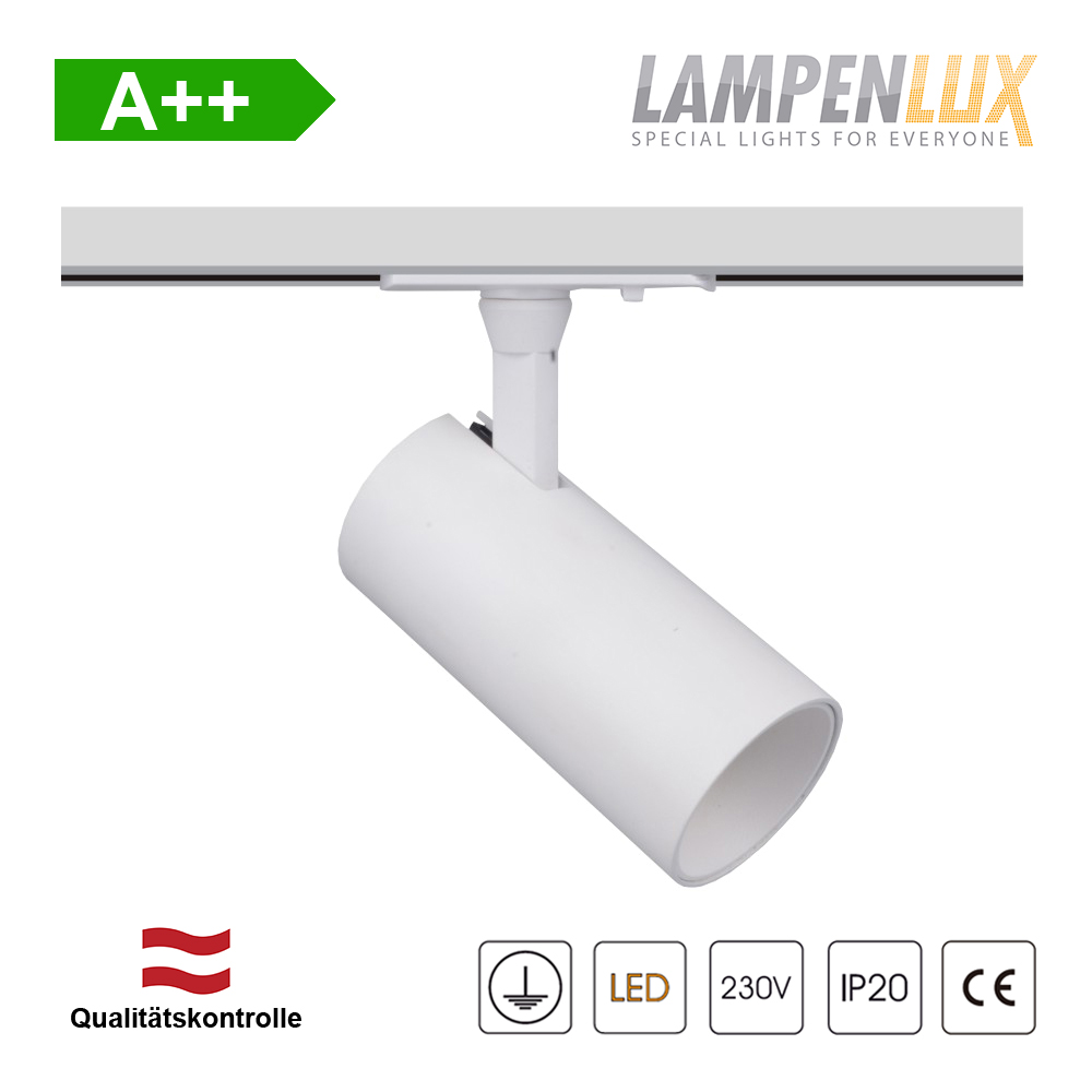 Lampenlux LED Deckenlampe Roberta passend für 1-Phasen Schienensystem Deckenleuchte 5,5W GU10