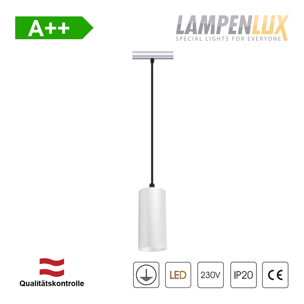 Lampenlux Hängeleuchte Nina passend für 1-Phasen Schienensystem Deckenlampe 150cm GU10