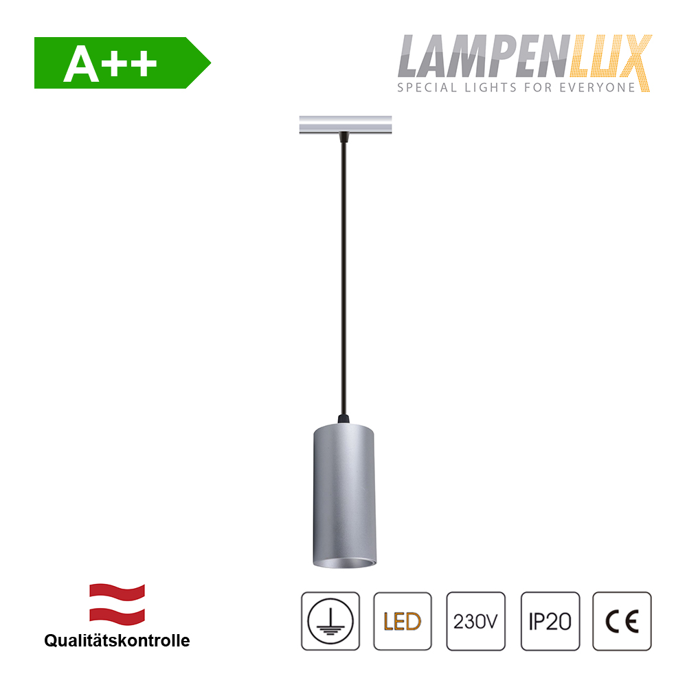 Lampenlux Hängeleuchte Nina passend für 1-Phasen Schienensystem Deckenlampe 150cm GU10