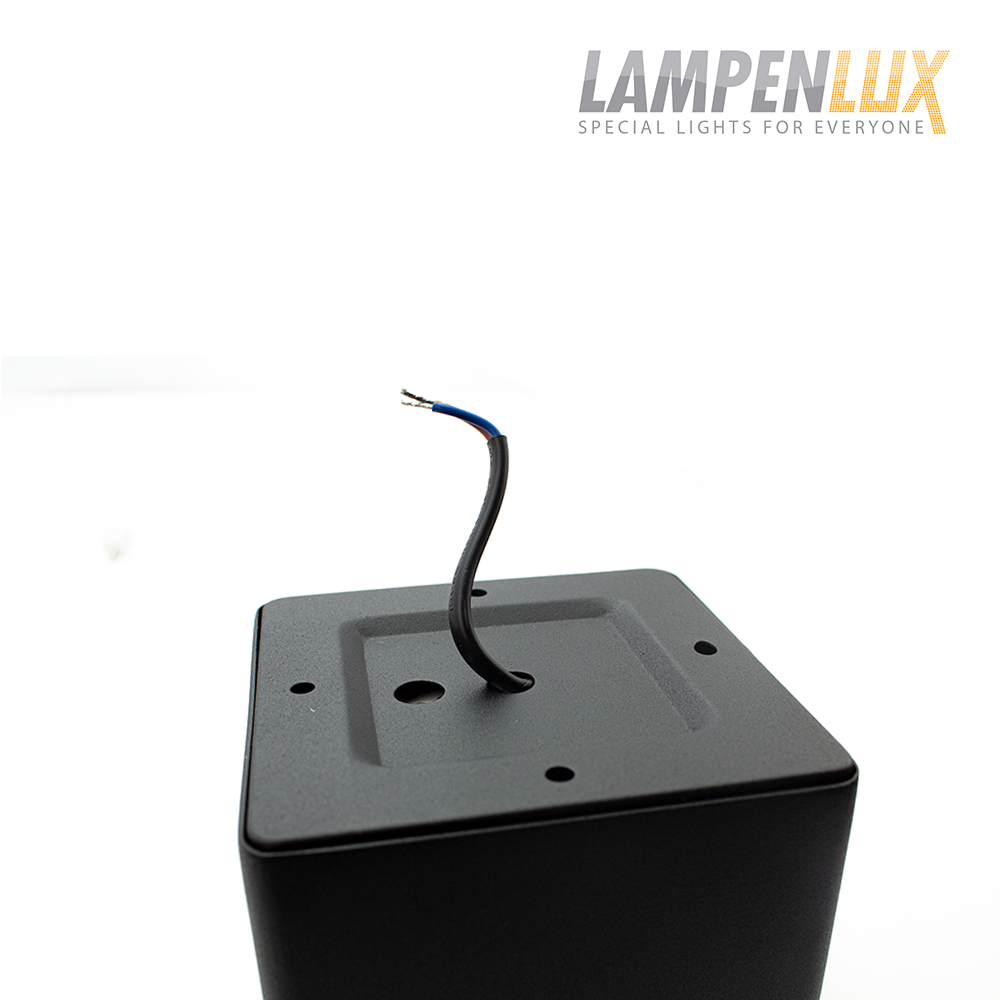 Lampenlux LED Aufbaulampe Jean Deckenlampe Aufbau aus Aluminium 20W 1600 Lumen Eckig Schwarz