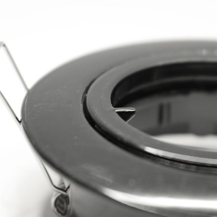 Lampenlux Einbaustrahler Samila Spot rund schwenkbar schwarz GU10 Aluminium