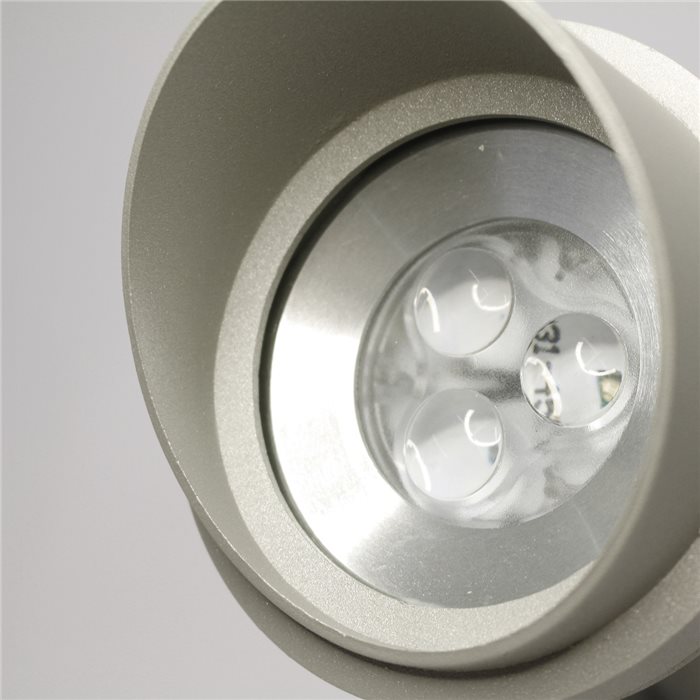 Lampenlux LED Aussenleuchte Wegeleuchte Gartenlampe Erdspieß IP44 Alu 230V Grau
