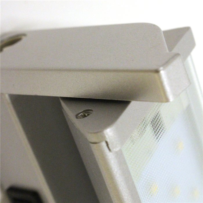 Lampenlux LED Unterbauleuchte Ajax Unterbaulampe Küchenlampe Küchenleuchte Aufbauleuchte Aufbaulampe Schwenkbar Silber Stromkabel 60cm