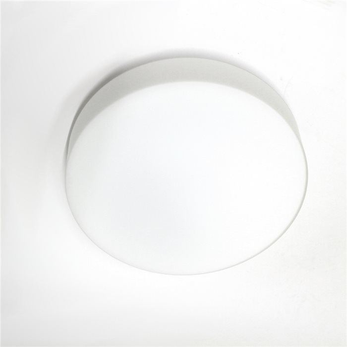 Lampenlux LED Deckenlampe Dan Glasschirm weiss E27 12W Ø:32cm