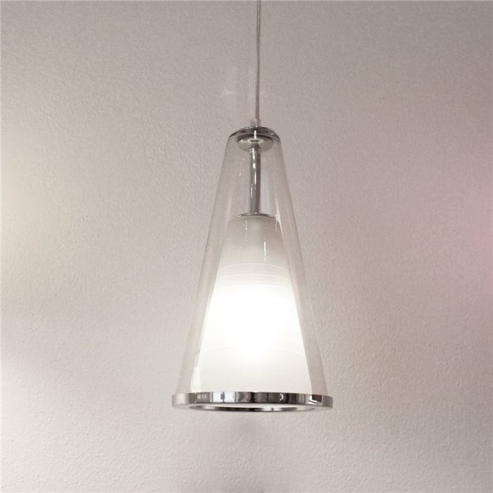 Lampenlux LED Pendellampe Pendelleuchte Bajo Stimmungslicht Glas Fassung E14 40W H 30cm