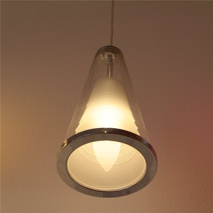 Lampenlux LED Pendellampe Pendelleuchte Bajo Stimmungslicht Glas Fassung E14 40W H 30cm