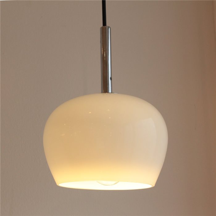 Lampenlux LED Pendellampe Pendelleuchte Bojan Glaschirm Opal Weiß Fassung E14