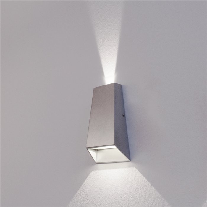 Lampenlux LED Außenleuchte Kai Wandlampe Wandleuchte Up Down Alu Grau IP54 Tür