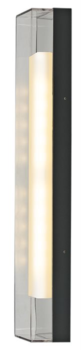 Lampenlux LED Außenleuchte Fabi Wandlampe Wandleuchte Alu Schwarz 61cm IP65 230V