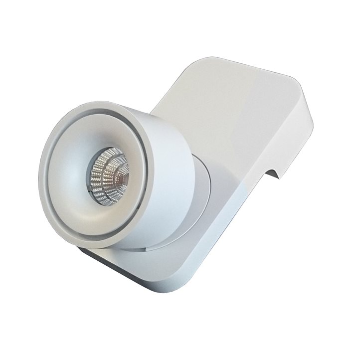 Lampenlux LED Wandlampe Jimmy Weiß Aufbaustrahler drehbar schwenkbar Bilderlampe Spot Wandleuchte
