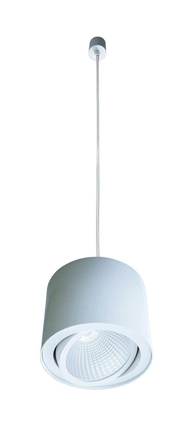 Lampenlux LED Pendellampe Trigger weiß schwenkbar Ø16.6cm warmweiß Hängeleuchte