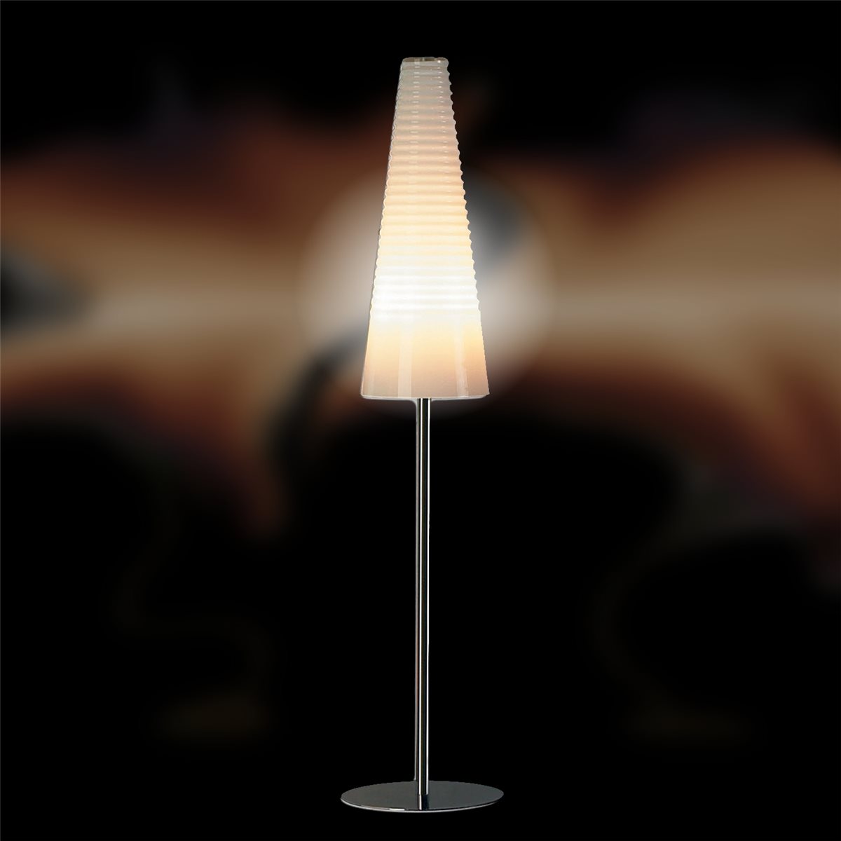 Lampenlux LED Tischlampe Tischleuchte Anja mit Glasschirm weiss G9 Höhe: 180 cm
