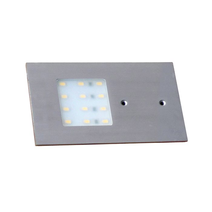 Lampenlux LED Unterbauleuchte Midge Küchenleuchte Küchenlampe Aufbauleuchte Aufbaulampe sehr flach Aluminium 230V 5W Silber Länge 19cm 12V