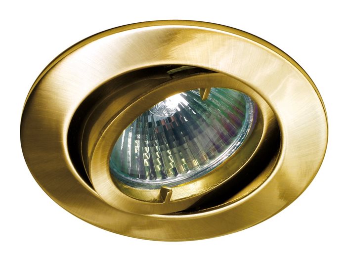 Lampenlux LED-Einbaustrahler Samila Spot rund schwenkbar gold MR16 12V Aluminium