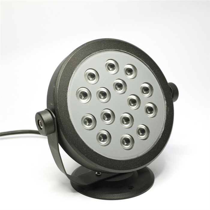 Lampenlux LED Aufbaustrahler Eddi Fluter Gartenlampe Schwarz 15W Scheinwerfer