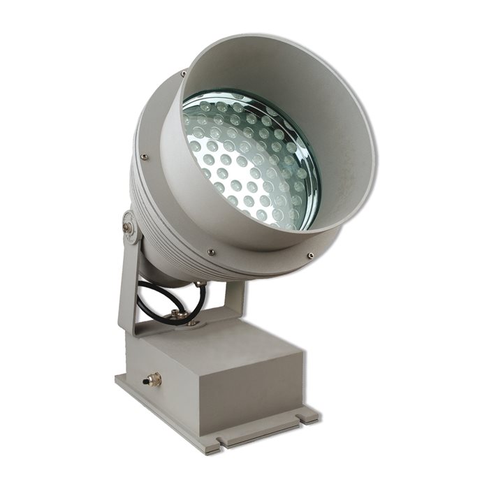 Lampenlux LED Außen Aufbau Strahler Lampe Leuchte Ichy Fluter Grau 108W 230V Objekt Garten
