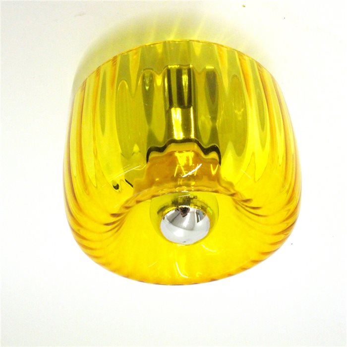 Lampenlux Wandllampe Wandleuchte Andy Effektlicht Glasschirm Amber E14