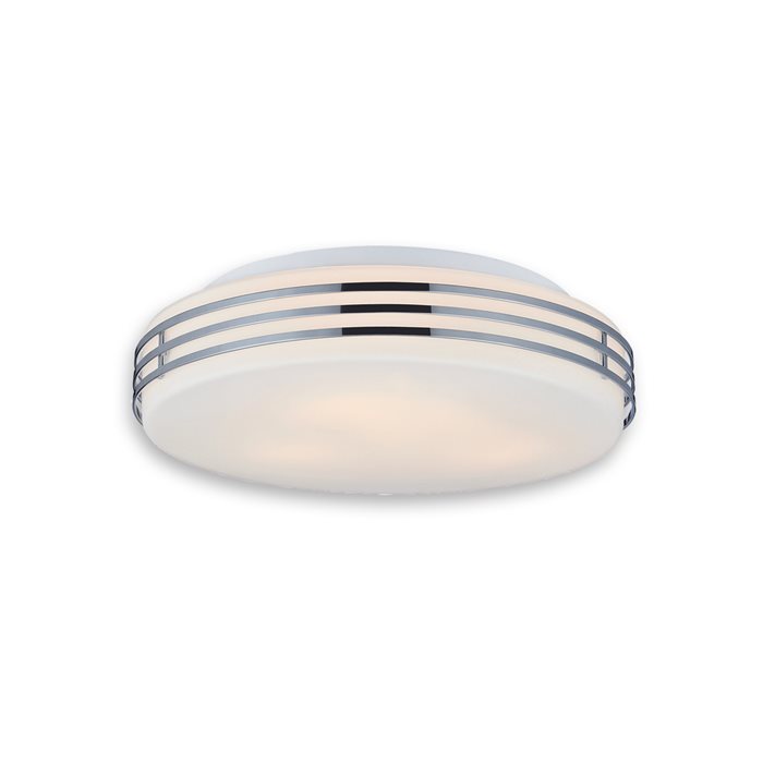 Lampenlux LED Deckenlampe Deckenleuchte Dali Glasschirm chrom E27 12W Ø:32cm Glas Schirm