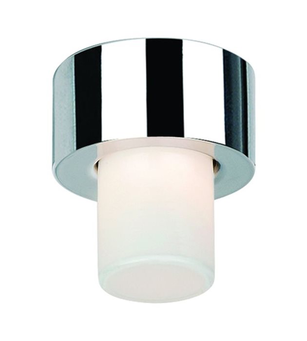 Lampenlux LED Deckenlampe Deckenleuchte Dandy Glasschirm chrom G9 3W Ø:10cm Glas Schirm