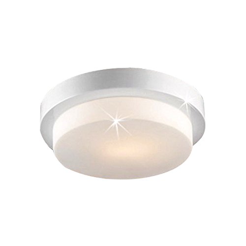 Lampenlux LED Deckenleuchte Dario IP44 230V E27 Ø29cm Deckenlampe Badlampe Rund Glas Weiß